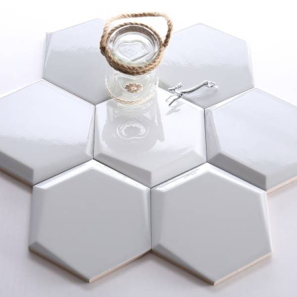 Gạch lục giác xám nhạt bóng vát 87*173*150mm M1715802