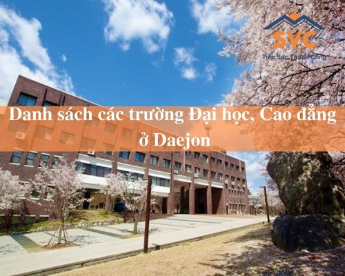 Danh sách các trường Cao đẳng, Đại học ở Daejeon