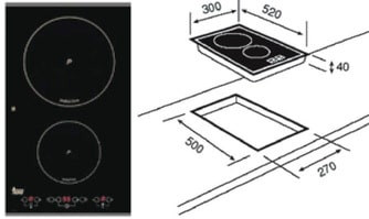 Bếp đôi domino nhỏ gọn công suất nhỏ Bếp đôi domino nhỏ gọn công suất nhỏ