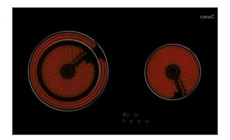 Bếp điện đôi cata đun nấu gián tiếp qua kính