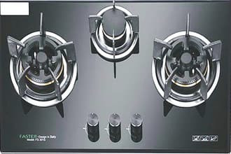 Bếp gas faster ba bếp phổ thông nhiều người dùng