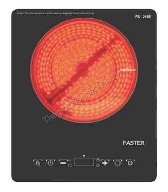 Bếp hồng ngoại faster có vùng nấu tròn ở khiển