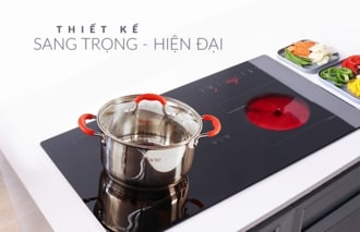 Bếp hồng ngoại rất nóng không được chạm vào