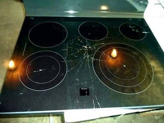 Bếp năm vỡ kính ảnh hưởng tới người dùng