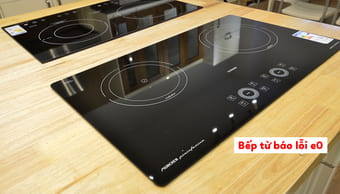 Bếp từ báo lỗi E0 trên màn hình nên sửa ngay Bếp từ báo lỗi E0 trên màn hình nên sửa ngay