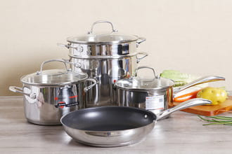 Bộ nồi inox bếp từ có nhiều đáy nấu không bị cháy