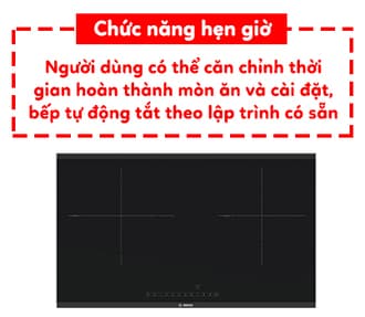 Cài đặt hẹn giờ đun nấu trên bếp từ bosch Cài đặt hẹn giờ đun nấu trên bếp từ bosch