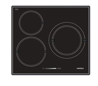 Kích thước bếp ba hafele dạng hình vuông