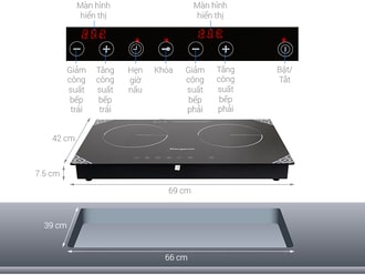 Các ký hiệu tắt trên bề mặt của bếp từ