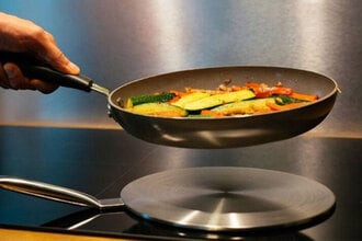 Nồi gang không có đáy từ dùng đĩa chuyền nhiệt