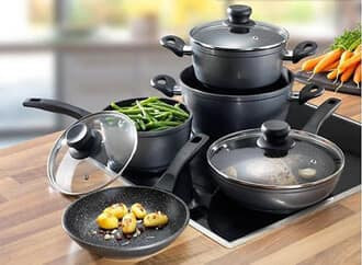 Nồi nhôm đáy từ nấu ăn nhanh tiết kiệm điện năng Nồi nhôm đáy từ nấu ăn nhanh tiết kiệm điện năng