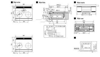Tìm hiểu chung về kích thước bếp từ Nhật