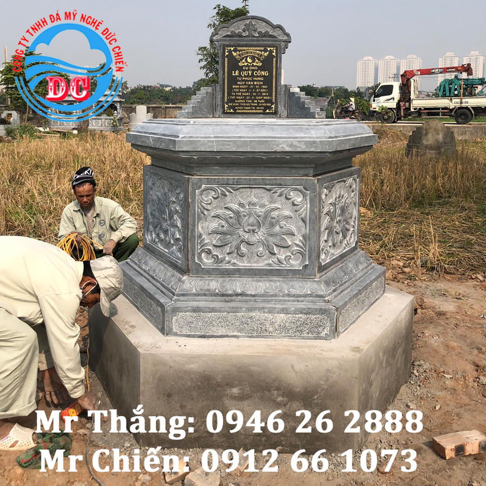 Mẫu mộ đá tròn đẹp tại Đá Mỹ Nghệ Đức Chiến