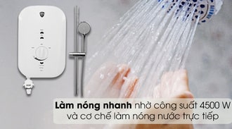 Công suất bình nóng lạnh trực tiếp rất lớn Công suất bình nóng lạnh trực tiếp rất lớn