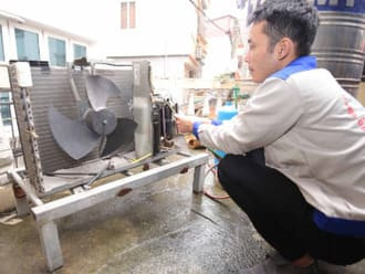 Cục nóng điều hòa không chạy đang bị lỗi