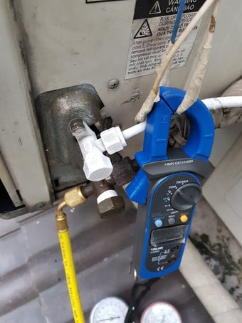 Bơm gas điều hòa multi midea bám tuyết dàn ống đồng Bơm gas điều hòa multi midea bám tuyết dàn ống đồng