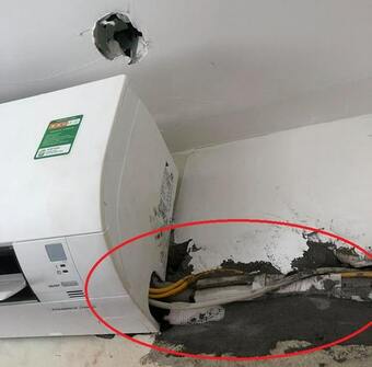 Điều hòa mất gas do bị bẹp ống, gập ống khi thi công Điều hòa mất gas do bị bẹp ống, gập ống khi thi công
