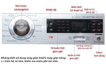 Không biết sử dụng khiến cho máy giặt sai chương trình Không biết sử dụng khiến cho máy giặt sai chương trình