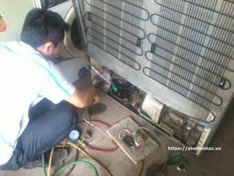 Thay block tủ lạnh side by side ở chung cư times city