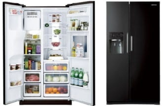 Tủ side by side màu đen không lo bị bẩn