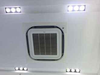 Lắp điều hòa âm trần cassette phòng khách chung cư Lắp điều hòa âm trần cassette phòng khách chung cư