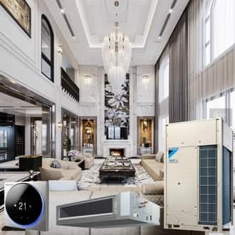 Biệt thự có diện tích lớn cần lắp điều hòa công suất lớn Biệt thự có diện tích lớn cần lắp điều hòa công suất lớn