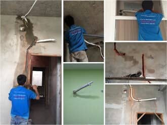 Đi dây điện tcấp nguồn cho điều hòa multi chung cư Đi dây điện tcấp nguồn cho điều hòa multi chung cư
