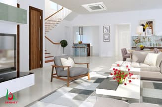 Lắp điều hòa cho phòng khách của nhà biệt thự Lắp điều hòa cho phòng khách của nhà biệt thự