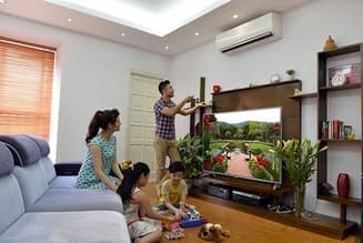 Lắp điều hòa cho phòng khách chung cư ở hà nội Lắp điều hòa cho phòng khách chung cư ở hà nội