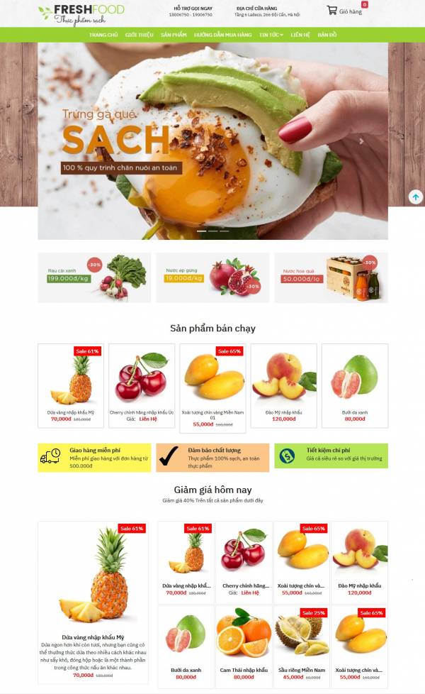 Fresh-Food-Theme Thực Phẩm Sạch